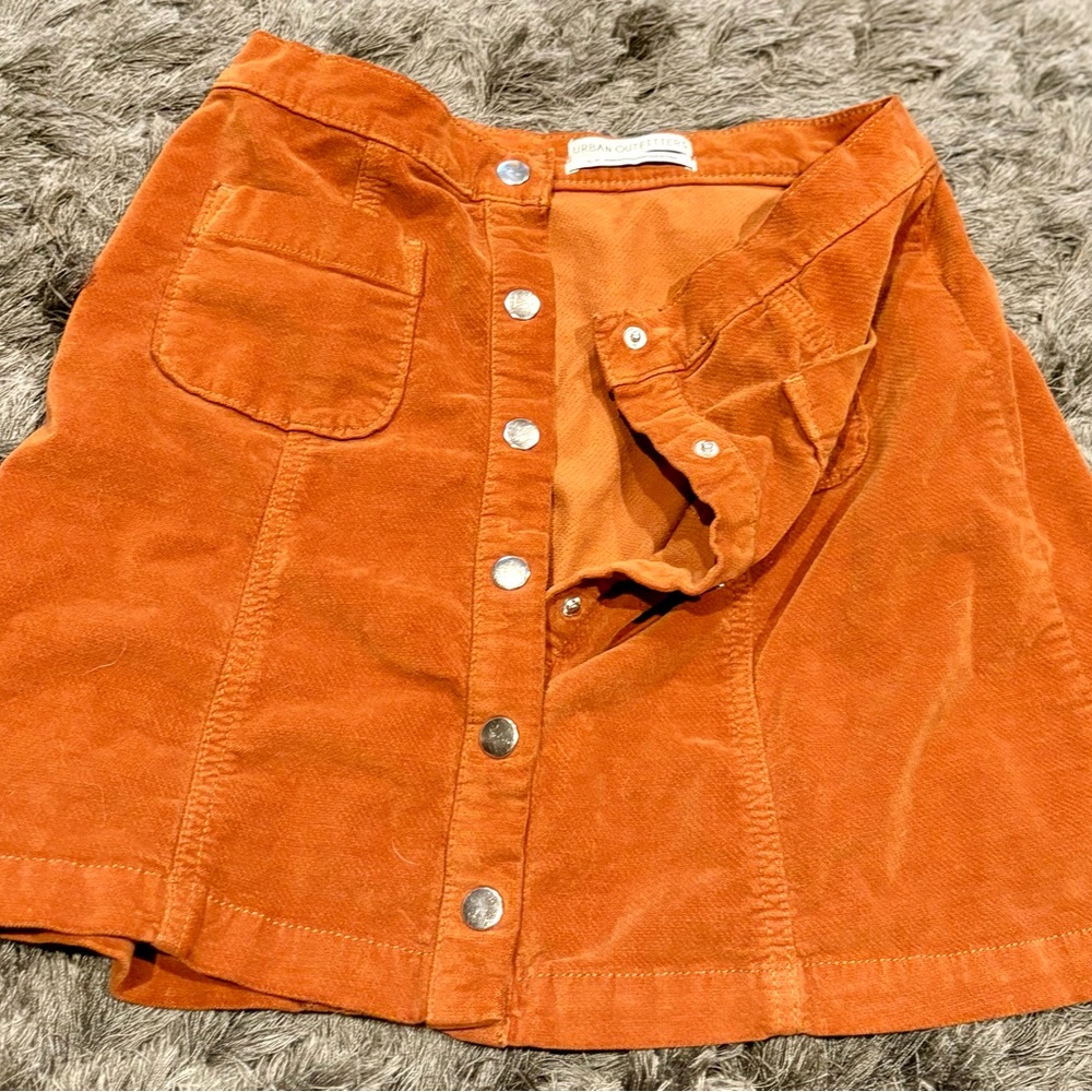 Urban Outfitters Orange A-Line Mini Skirt Casual
